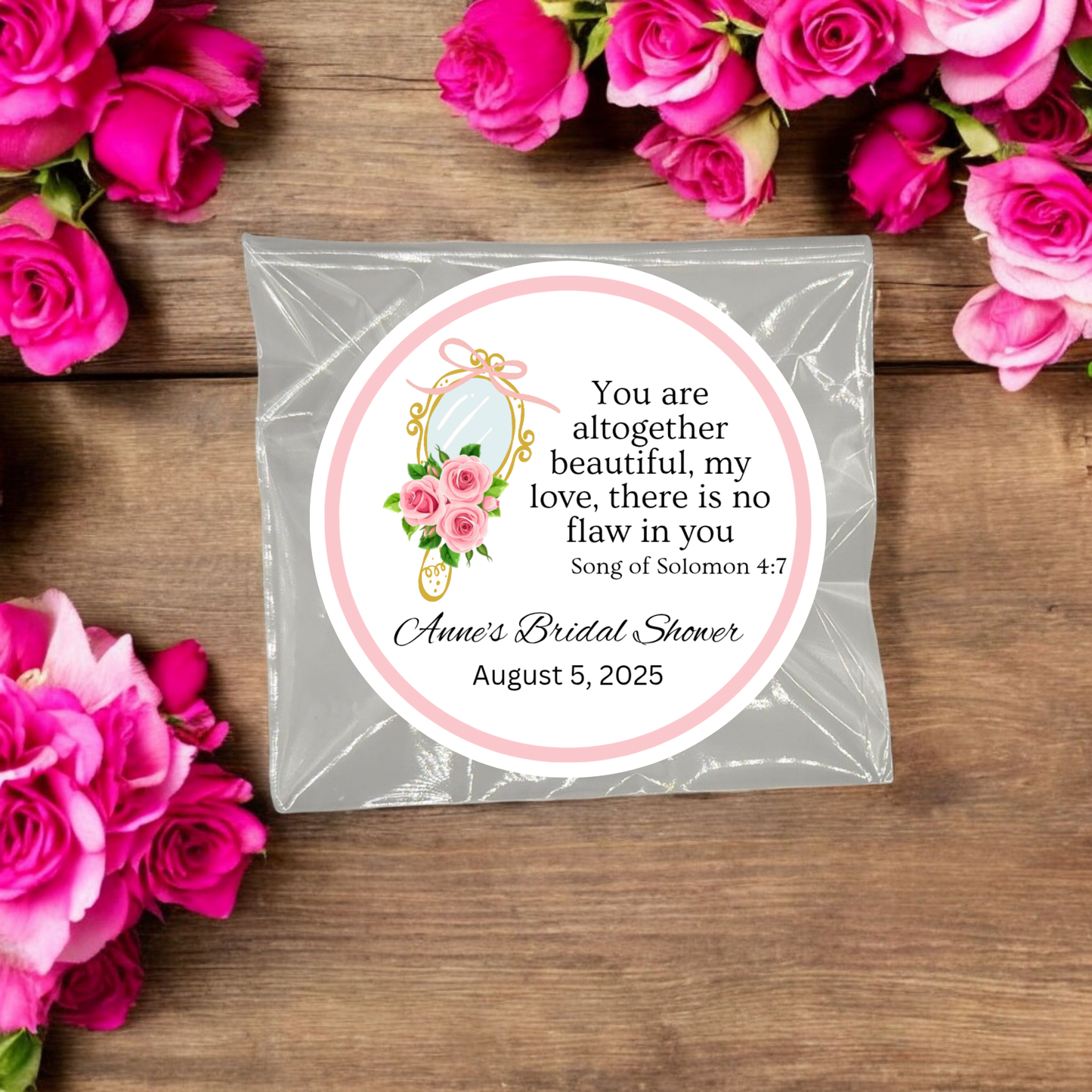 Mirror Bridal Shower Tea Bag Party Favor (Set of 20)