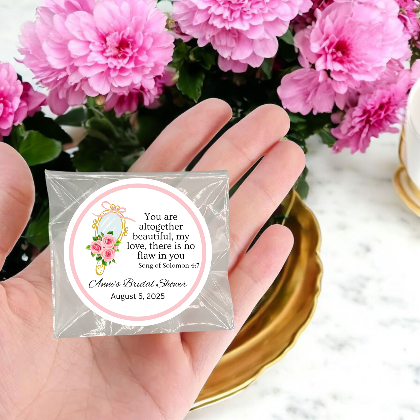 Mirror Bridal Shower Tea Bag Party Favor (Set of 20)