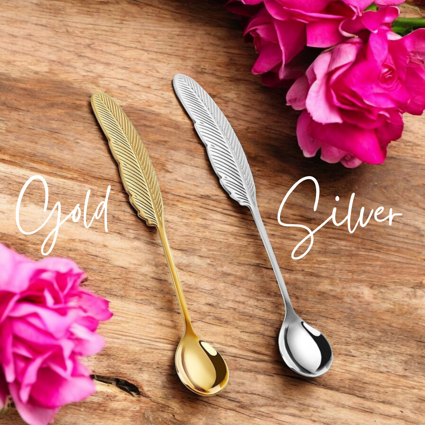 Graceful Feather Teaspoon - 6in