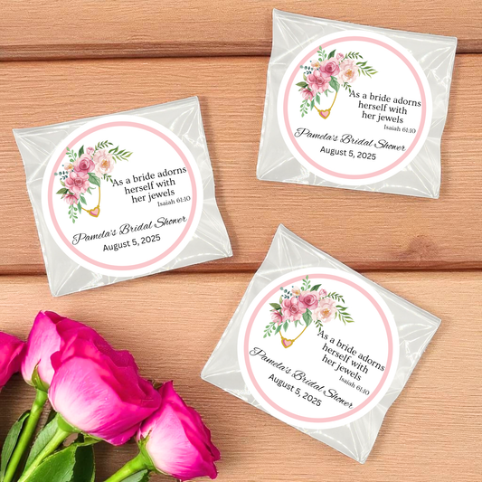Floral Bridal Shower Bible Verse Tea Bag Party Favor (Set of 20)