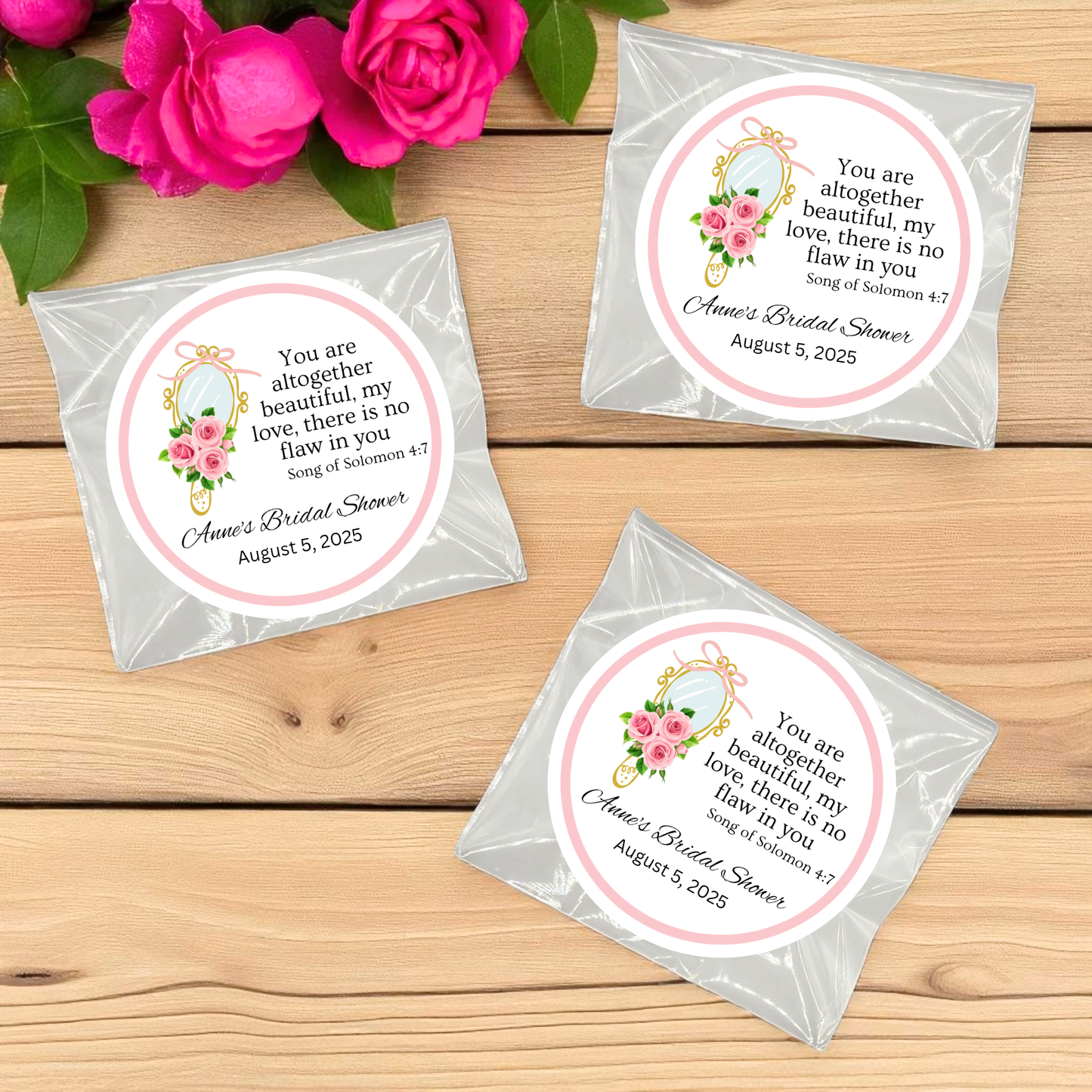 Mirror Bridal Shower Tea Bag Party Favor (Set of 20)