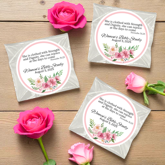 Bottom Floral Ladies Bible Verse Tea Bag Party Favor (Set of 20)