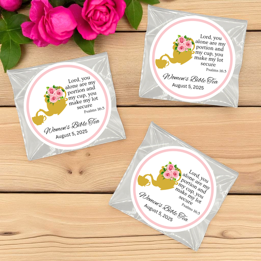 Teapot and Teacup Women's Bible Study Tea Bag Favor (Set of 20)