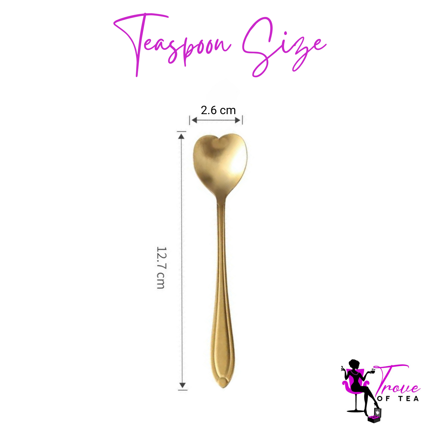 Elegant Heart  Teaspoons Size