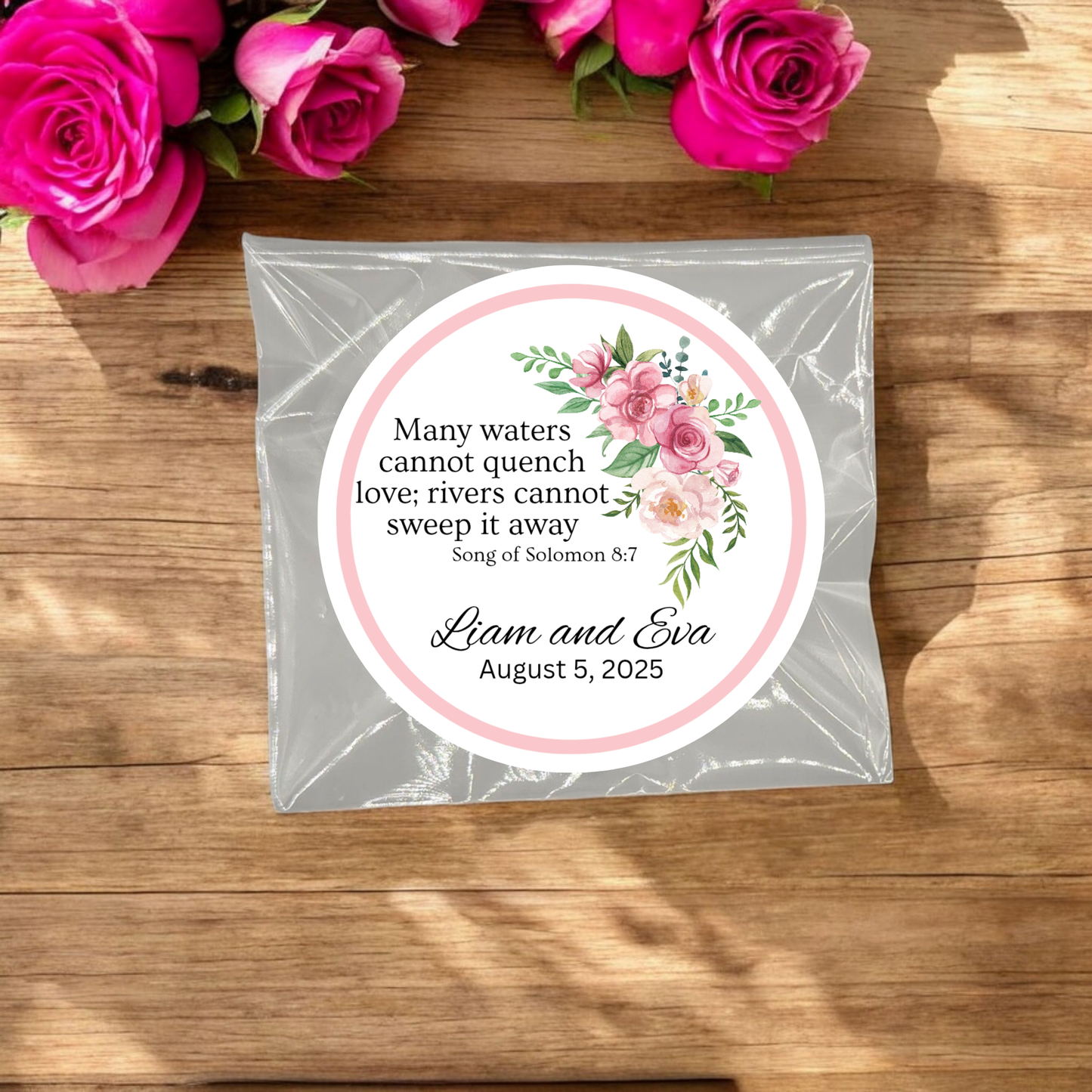 Right Floral Wedding Engagement Tea Bag Party Favor (Set of 20)