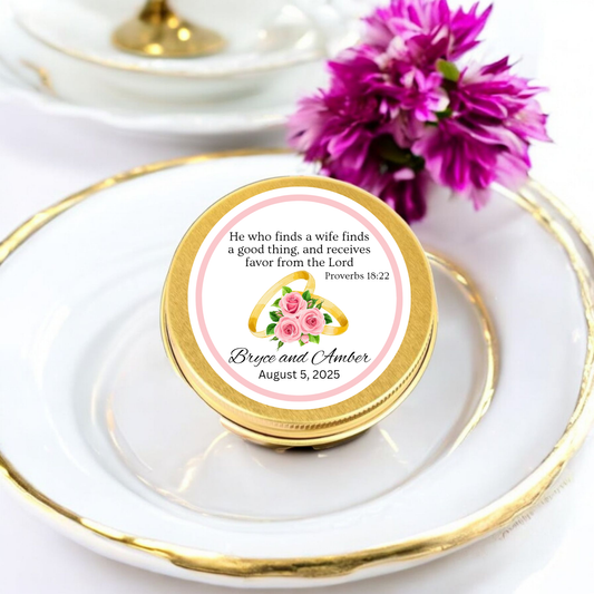 wedding tea favor, favor tin gift, gift box design, design metal container, container for wedding, wedding shower favor, favor box personalized