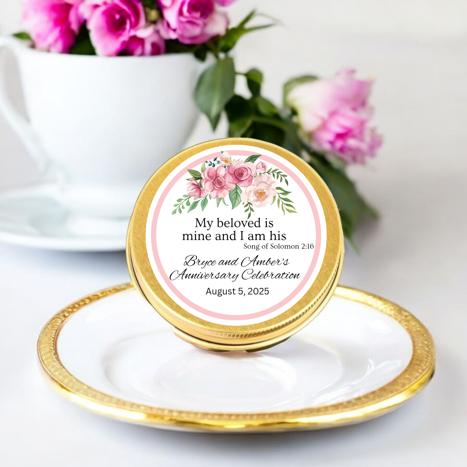 scripture based, tea gift box, personalized tea tin, faith filled, wedding favor, custom anniversary, bible verse gift, faith based wedding, religious gift, tea favors, tea tin set, wedding tea favor, anniversary gift