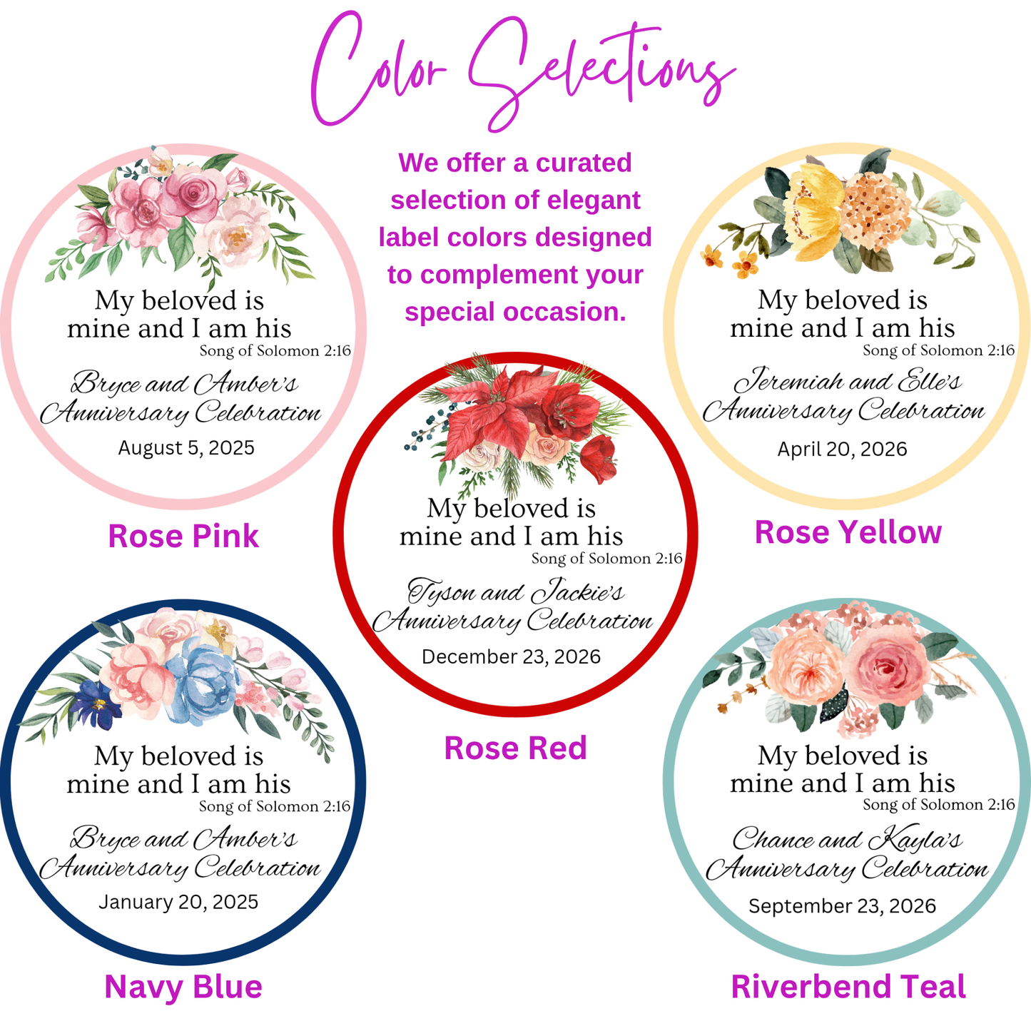Top Floral Wedding Engagement Party Tea Bag Favor (Set of 20)