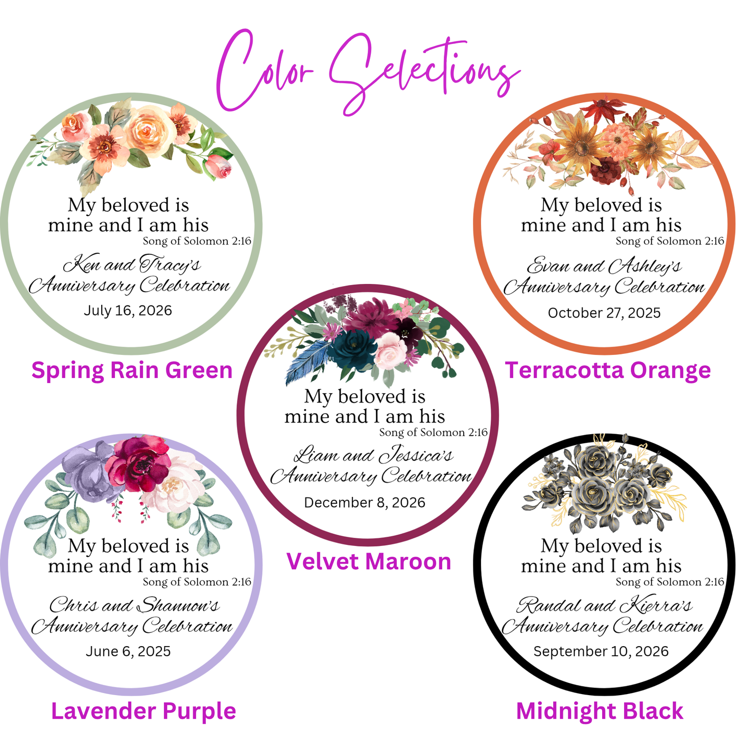 Top Floral Wedding Engagement Party Tea Bag Favor (Set of 20)