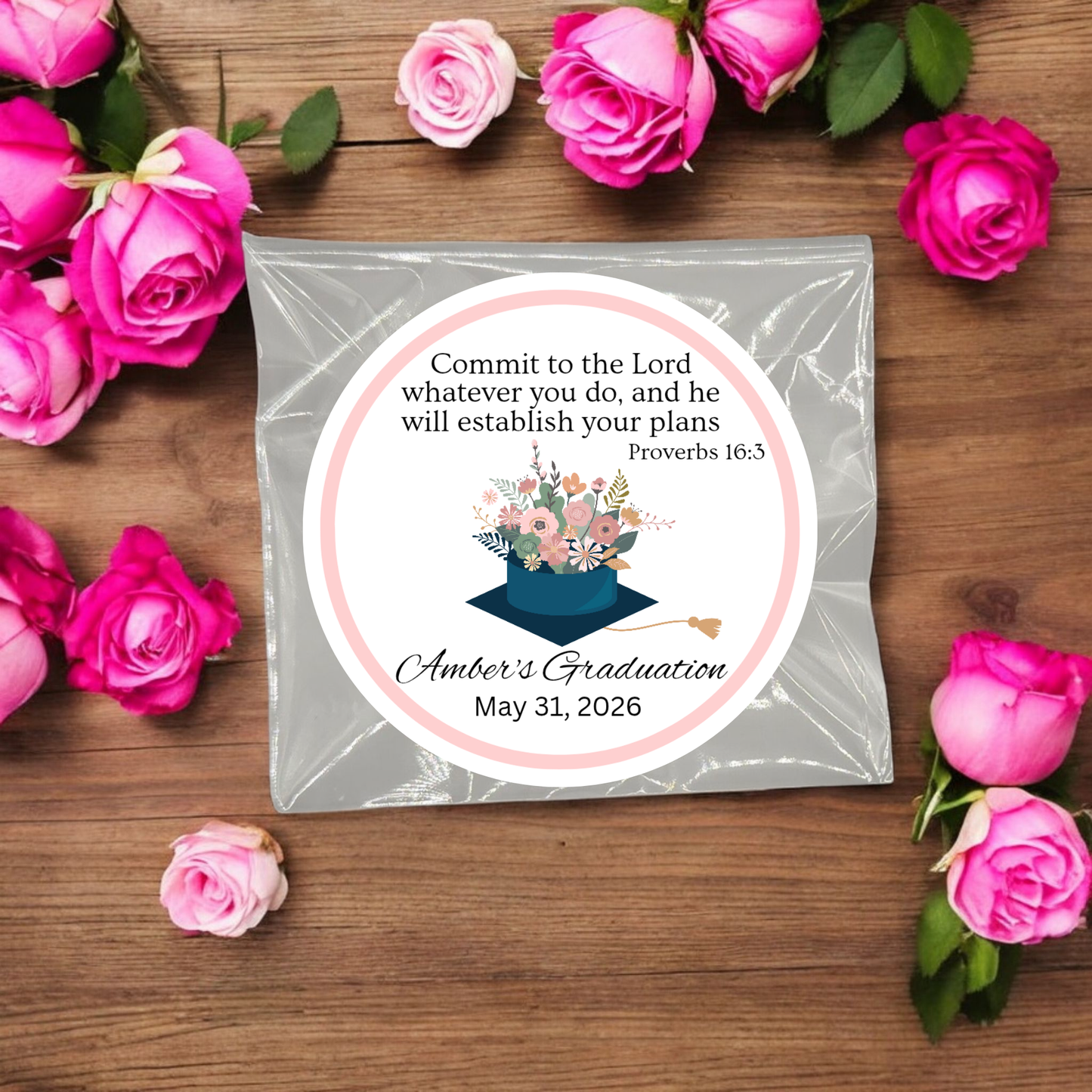 Floral Graduation Tea Bag Party Favor (Set of 20)