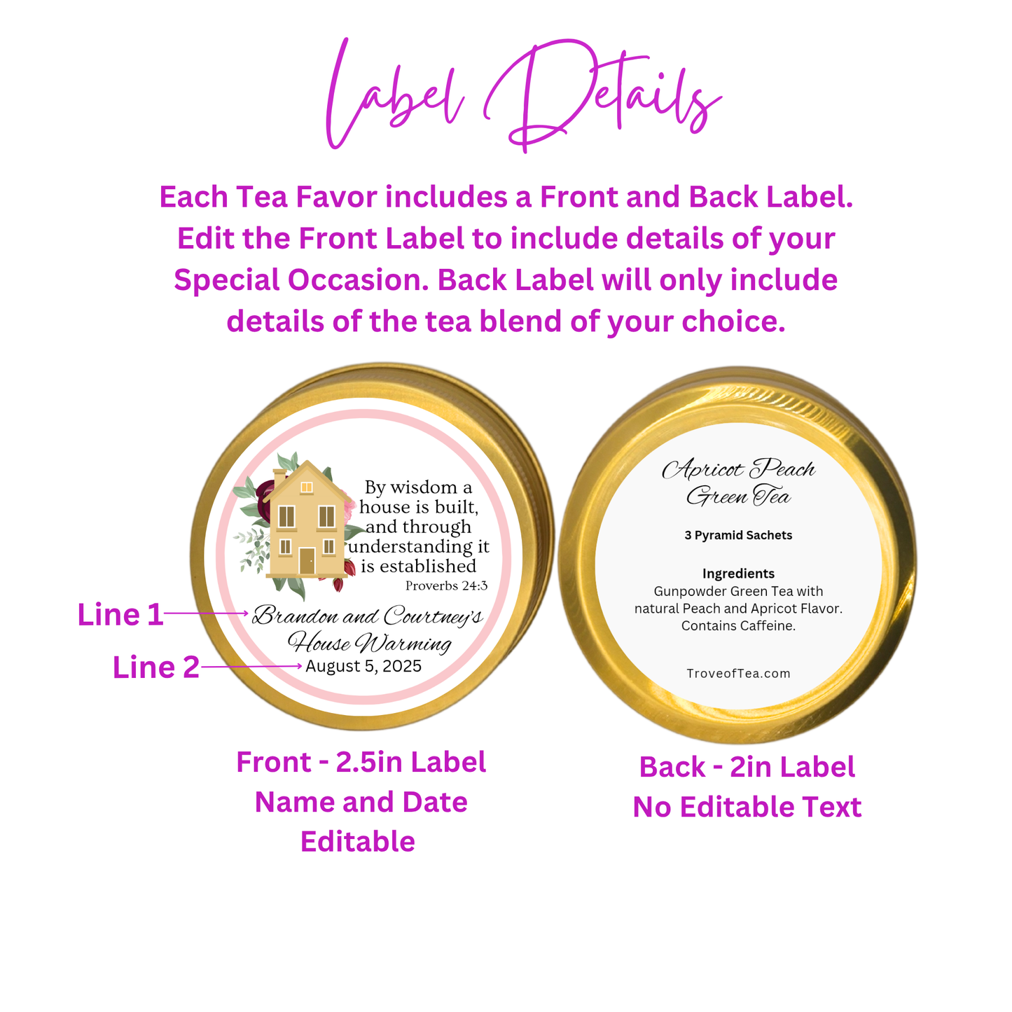 Housewarming Tea Party Favor (Set of 10)