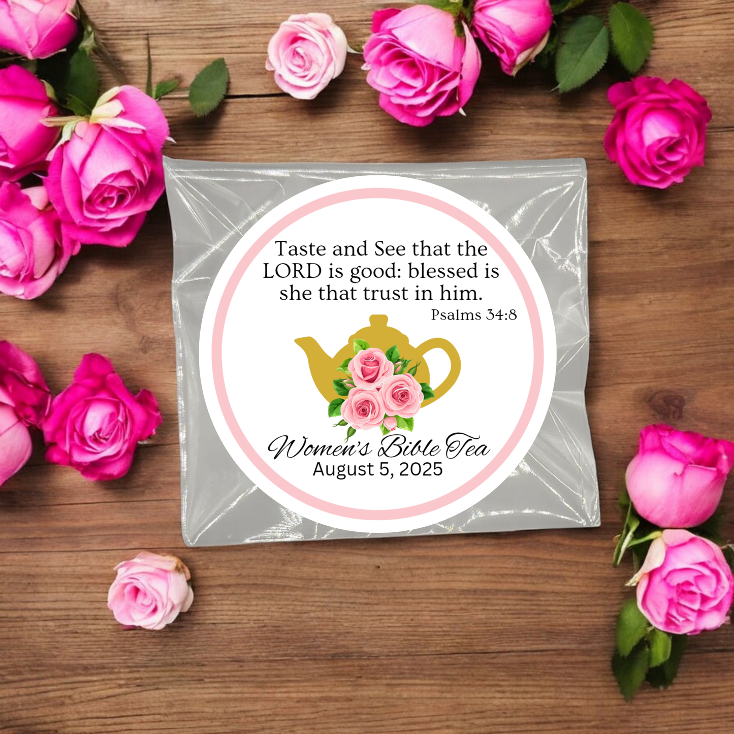 Teapot Women's Bible Study Tea Bag Party Favor (Set of 20)