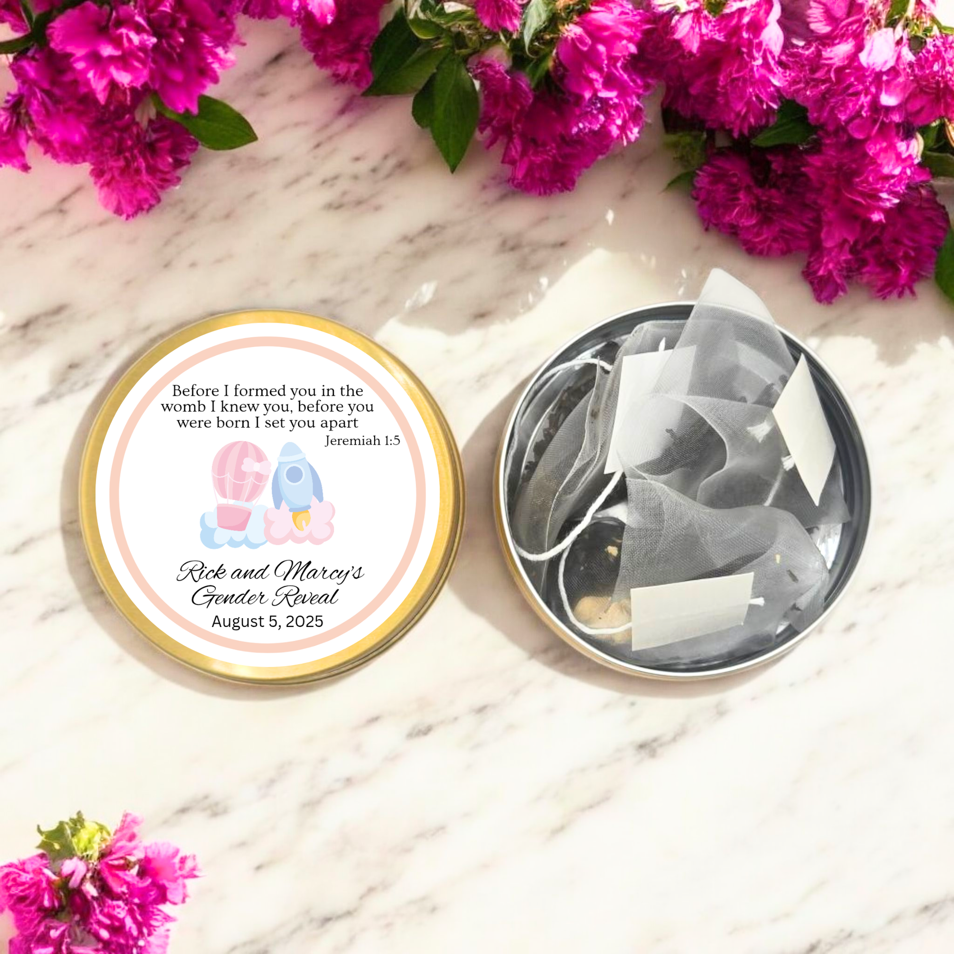 Personalized Name Date Option Premium Matte Finish Pink Blue Neutral Color Choice Special Event Memory