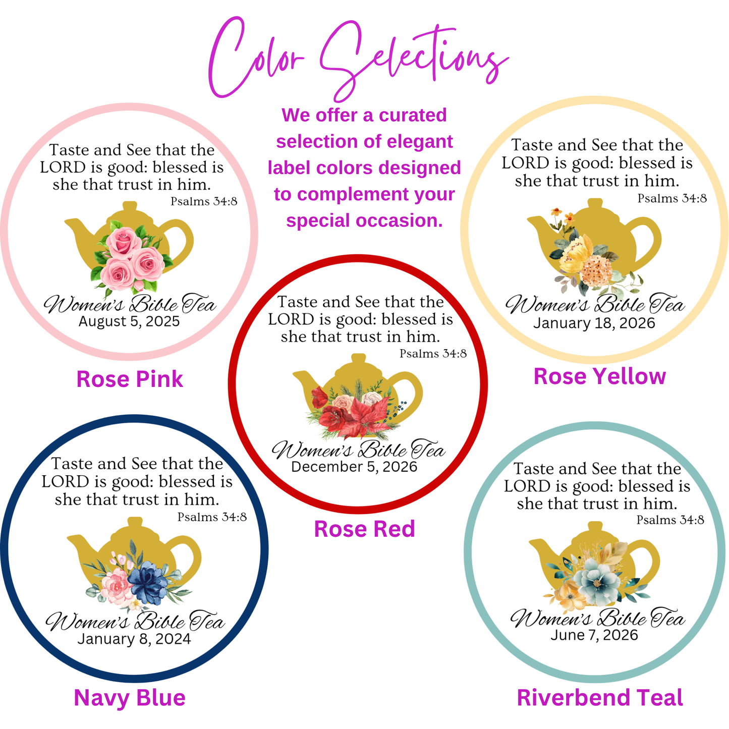 Teapot Women's Bible Study Tea Bag Party Favor (Set of 20)