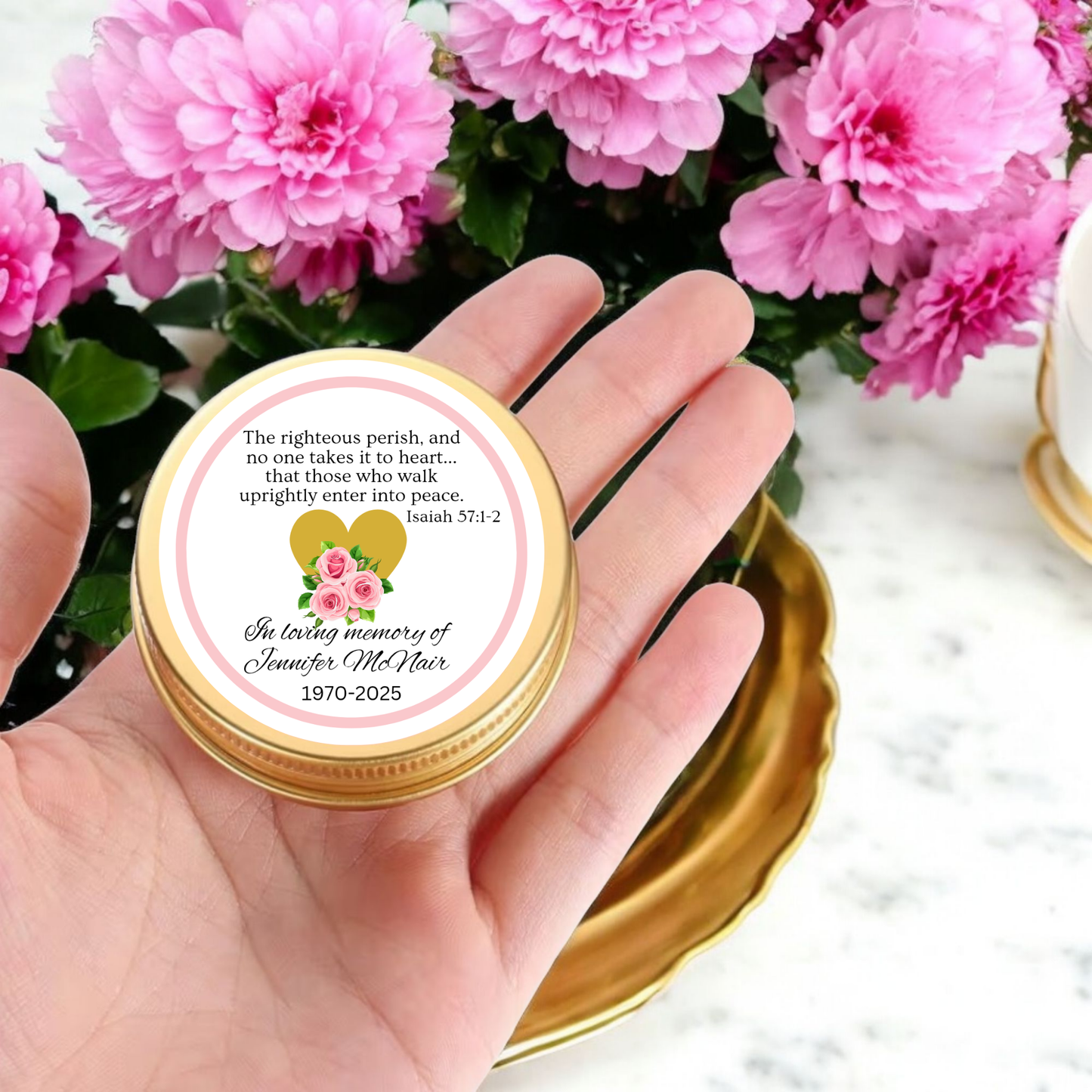 Funeral Favor Tea Favors (Set of 10)
