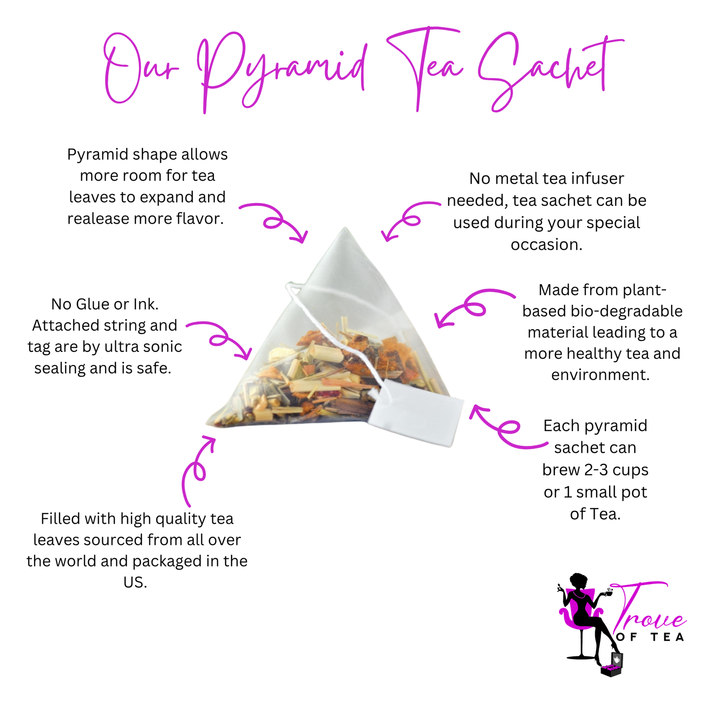 Mirror Bridal Shower Tea Bag Party Favor (Set of 20)