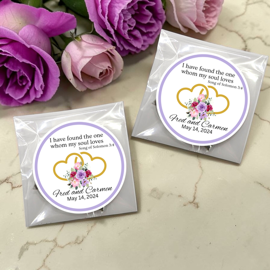 Heart Wedding Scripture Verse Tea Bag Party Favor (Set of 20)