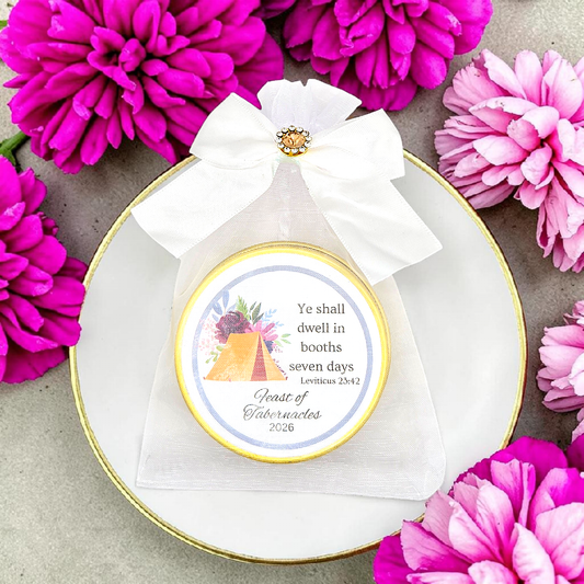 Feast of Tabernacles: Tea Favors in Custom Tea Tins for Biblical Feast Days (Set of 10)