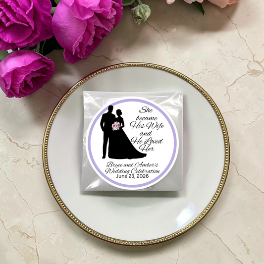 Loved Woman Silhouette Wedding Biblical Tea Bag Favors (Set of 20)