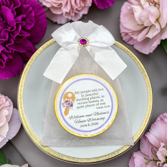 Key House Dedication Tin Tea Party Favors (Set of 10)
