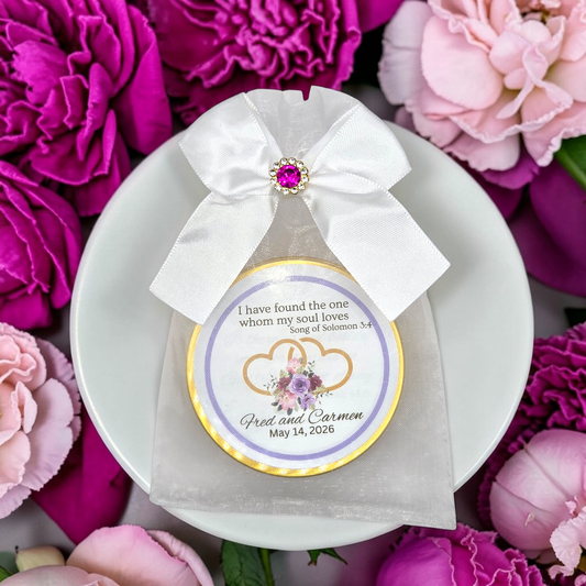 Heart Engagement Tea Party Prayer Favors (Set of 10)