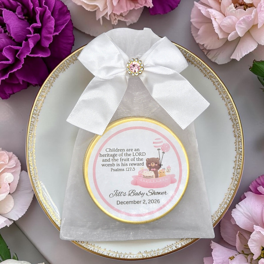 Baby Shower Bible Tea Bag Party Favors in Mini Tins (Set of 10)