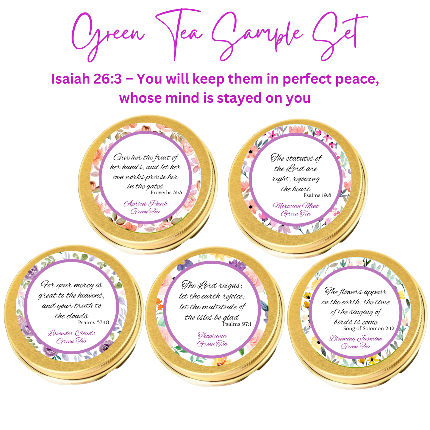 Woman of Peace Green Tea Sampler