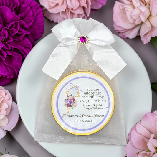 Mirror Bridal Shower Scripture Tea Party Favors (Set of 10)