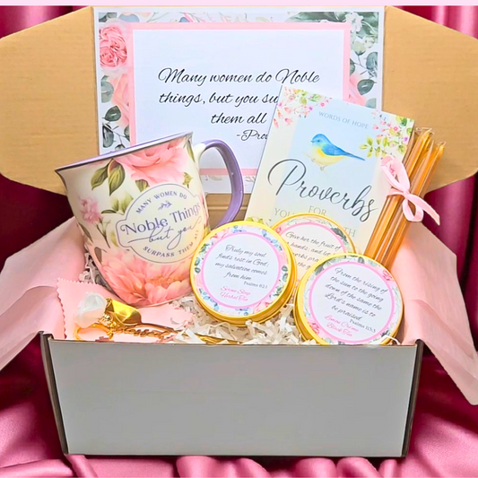 Proverbs 31 Woman Bible Verse Tea Tin Set