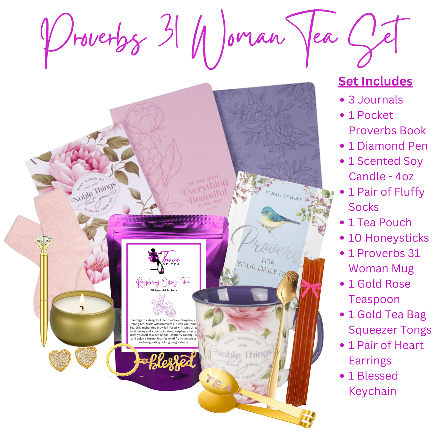 Proverbs 31 Woman Elevated Tea Set
