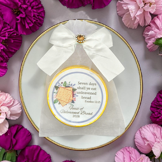 Feast of Unleavened Bread: Bible Verse Tea in Custom Mini Tins (Set of 10)