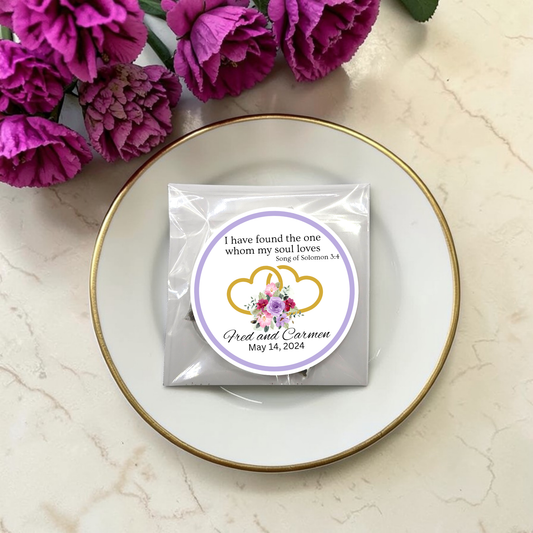 Heart Wedding Scripture Verse Tea Bag Party Favor (Set of 20)