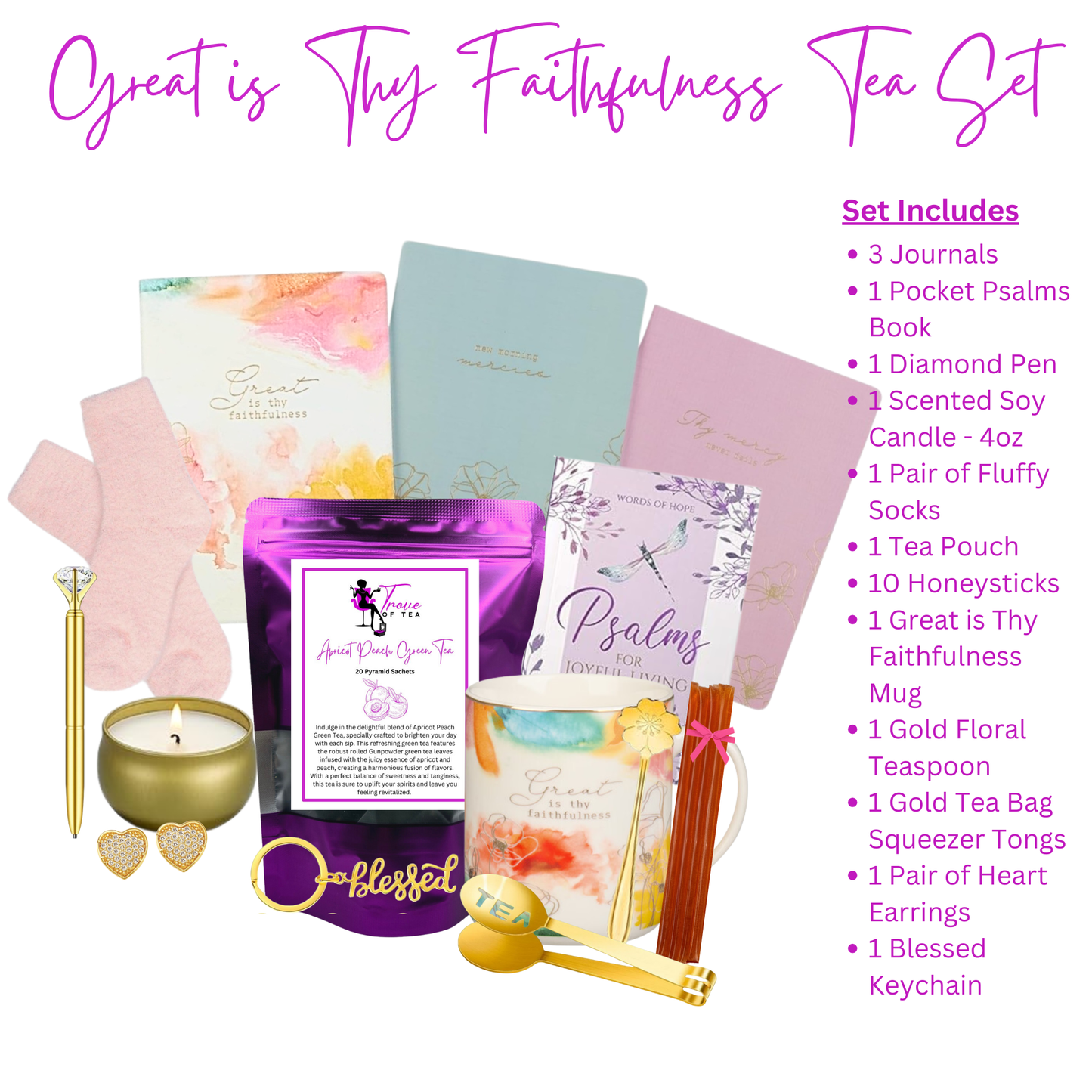 Great is Thy Faithfulness Elevated Tea Set
