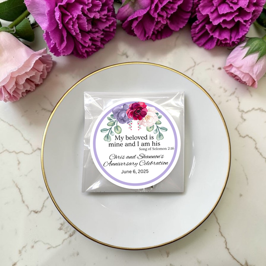 Top Floral Dinner Party Favors with Scripture Tea Bags (Set of 20)