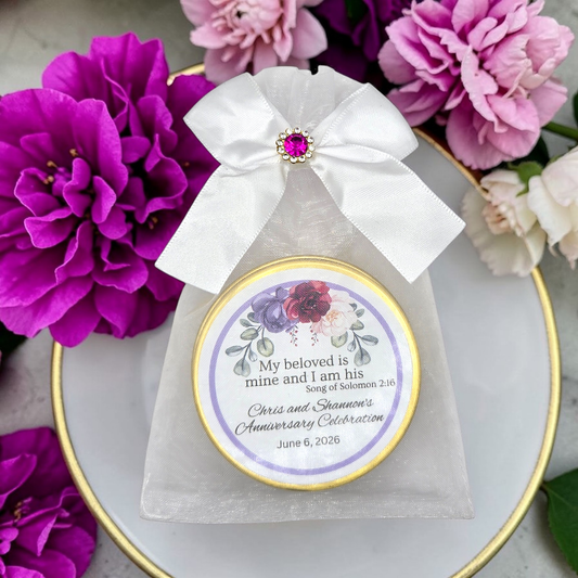 Top Floral Engagement Tea Party Tin Tea Favor (Set of 10)