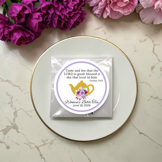 Teapot Women's Bible Study Tea Bag Party Favors (Set of 20)