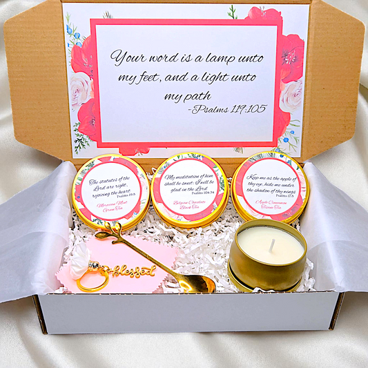 Guiding Light Bible Verse Tea Tin Gift Set