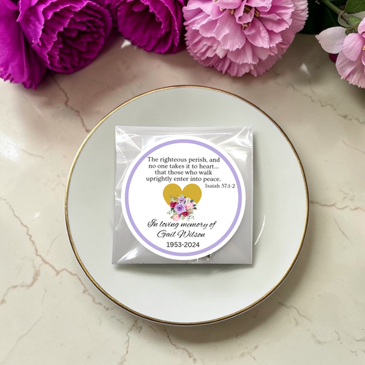 Funeral Scripture Tea Bags Favors (Set of 20)