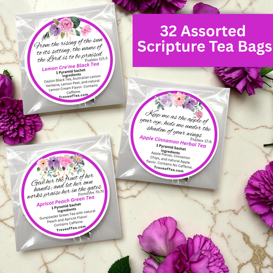 Taste and See Bible Tea Party Kit with Bible Verse Tea (32 Count)