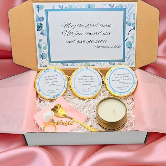 Peace and Quiet Bible Verse Tea Gift Set with Tin Tea