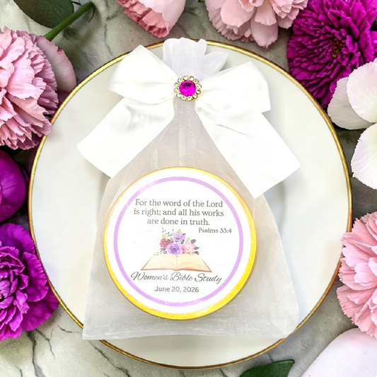 God's Word Bible Verse Tea Tin Favors for Women's Prayer Breakfast (Set of 10)