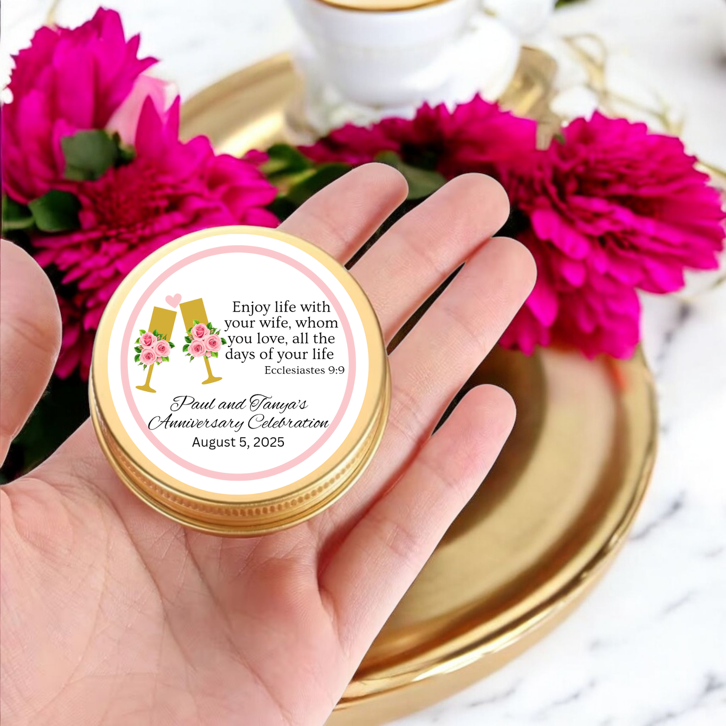 Glass Anniversary Tea Party Favor (Set of 10)
