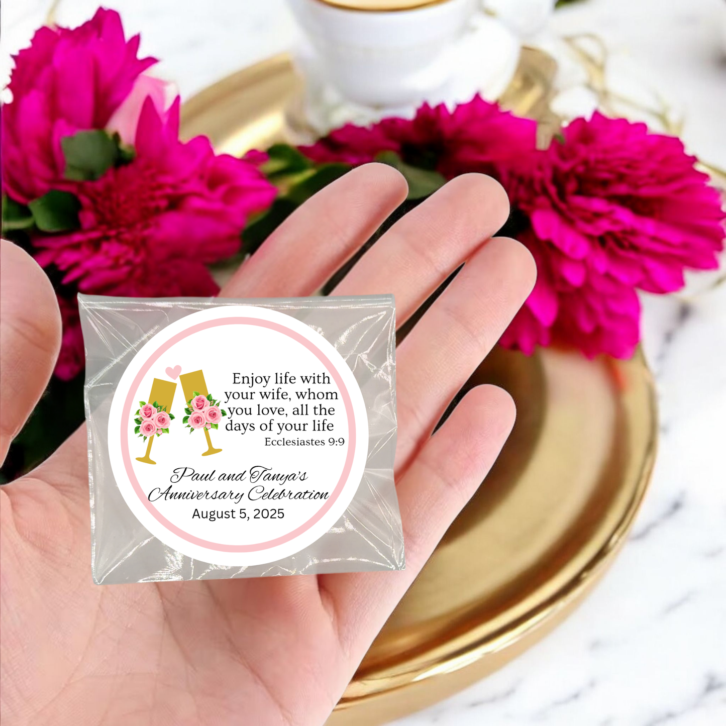Glass Anniversary Tea Bag Party Favor (Set of 20)