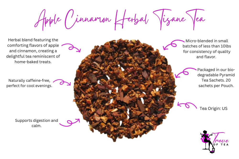 Relaxing Apple Cinnamon Tisane Herbal Tea Features