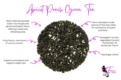 Vibrant Apricot Peach Green Tea Features