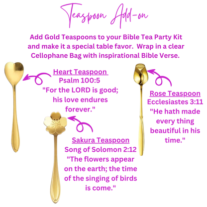Taste and See Bible Tea Party Kit with Bible Verse Tea (32 Count)
