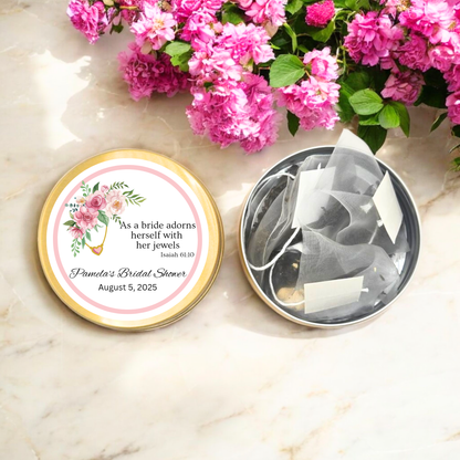 Floral Bridal Shower Tea Party Favor (Set of 10)