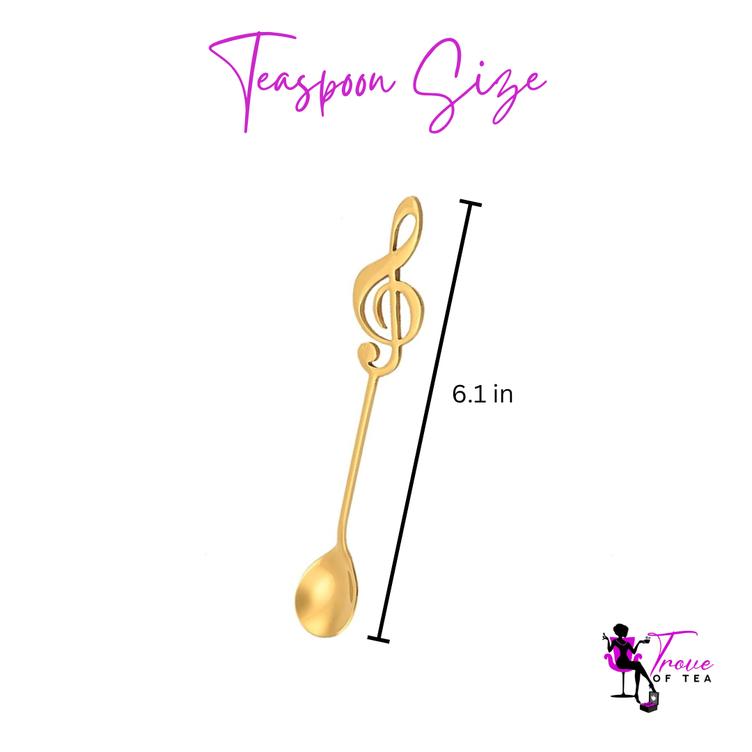 Gold Music Teaspoon Size