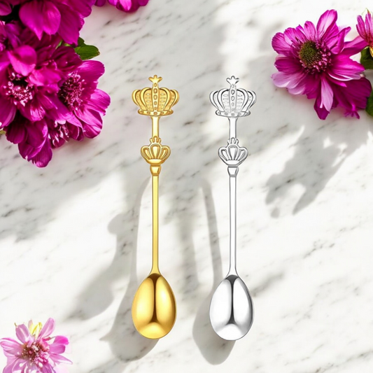 Regal Crown Teaspoon Gold or Silver