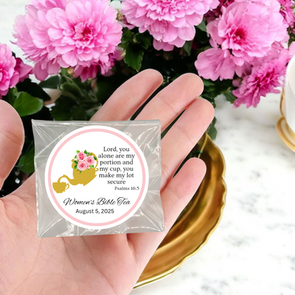 Teapot and Teacup Women's Bible Study Tea Bag Favor (Set of 20)